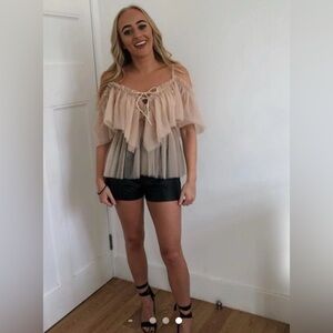 PrettyLittleThing Cream Layered Kids Dress